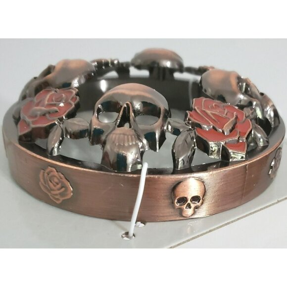 New Skull Roses Illuma Lid Topper Yankee Candle Phantasmagoria Gothic Halloween - Picture 5 of 7